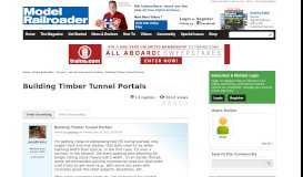 
							         Building Timber Tunnel Portals - Model Railroader Magazine - Model ...								  
							    