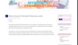 
							         Built an Intranet or Information Portal using Joomla								  
							    