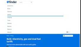 
							         Bulb | Electricity, gas and dual fuel tariffs | finder UK - Finder.com								  
							    
