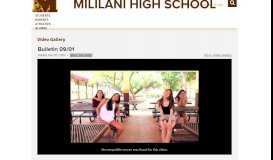 
							         Bulletin 09/01 | Mililani High School								  
							    