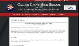 
							         Bulletin – Daily Bulletin – Garden Grove High School								  
							    