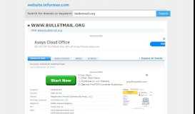 
							         bulletmail.org at Website Informer. Visit Bulletmail.								  
							    