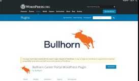 
							         Bullhorn Career Portal WordPress Plugin - WordPress.org								  
							    
