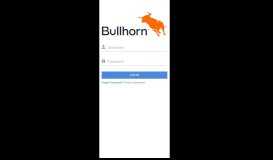 
							         Bullhorn - Login								  
							    