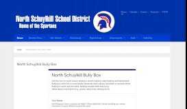 
							         Bully Box - North Schuylkill School District - Home of the Spartans								  
							    