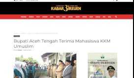 
							         Bupati Aceh Tengah Terima Mahasiswa KKM Umuslim | Kabar Bireuen								  
							    