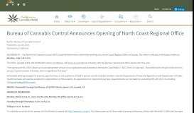 
							         Bureau of Cannabis Control Announces Opening of North Coast ...								  
							    