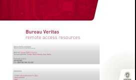 
							         Bureau Veritas - Remote access portal								  
							    
