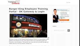 
							         Burger King Employee Training Portal - BK Gateway & Login								  
							    