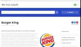 
							         Burger King | MY PAY LOGIN								  
							    