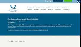
							         Burlington Community Health Center | Piedmont Health								  
							    