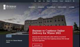 
							         Burman University | Canada's Seventh-day Adventist university								  
							    
