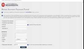 
							         Bursar Account Payment Portal - University of Mississippi								  
							    