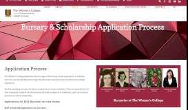 
							         Bursary Applications - The Women's College								  
							    