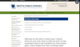 
							         Bus Route Information - Bristol Public Schools								  
							    