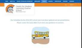 
							         Bus Schedules - Center for Student Learning Charter School								  
							    