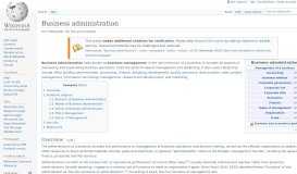 
							         Business administration - Wikipedia								  
							    