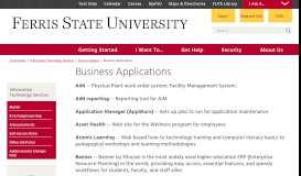 
							         Business Applications - Ferris State University								  
							    
