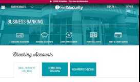
							         Business Banking | First Security Bank								  
							    