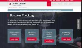 
							         Business Checking - First United Bank & Trust								  
							    