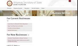 
							         Business & Commercial Services - Arkansas Secretary of State								  
							    