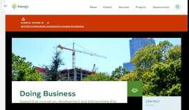 
							         Business & Development - City of Raleigh								  
							    