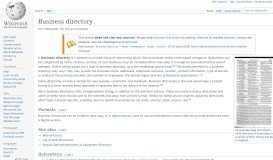 
							         Business directory - Wikipedia								  
							    