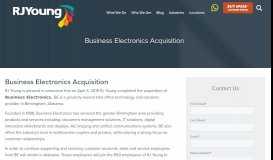 
							         Business Electronics Acquisition | RJ Young								  
							    