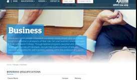 
							         Business & Finance - Axiom College								  
							    
