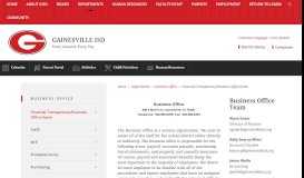 
							         Business / Financial Transparency/Business Office ... - Gainesville ISD								  
							    