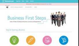 
							         Business First Steps - State of Delaware - Index of State of Delaware ...								  
							    