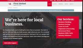 
							         Business - First United Bank & Trust								  
							    