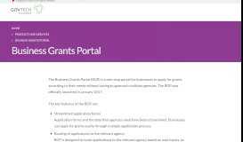 
							         Business Grants Portal - GovTech								  
							    