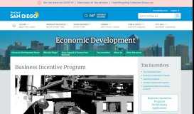 
							         Business Incentive Program | Economic ... - City of San Diego								  
							    