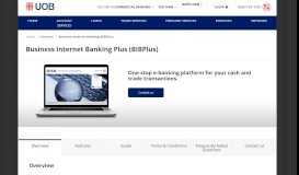 
							         Business Internet Banking (BIBPlus) - UOB								  
							    