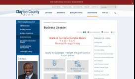 
							         Business License | Clayton County, GA								  
							    