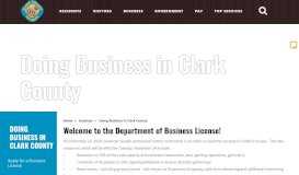 
							         Business License - Home Page - Clark County								  
							    