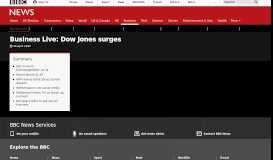 
							         Business Live: Dow Jones surges - BBC News								  
							    