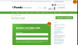 
							         Business Login - Panda								  
							    