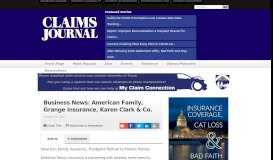 
							         Business News: American Family, Grange Insurance, Karen Clark & Co.								  
							    