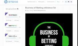 
							         Business of Betting Reference List: Tools & reasorces used by ...								  
							    