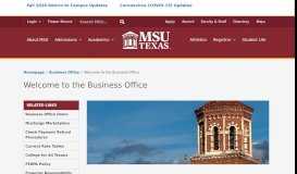 
							         Business Office » MSU Texas » - Midwestern State University								  
							    