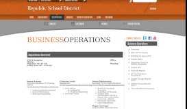
							         Business Operations / Overview - Republic School District								  
							    