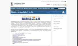 
							         Business portal of India Embassy of India,Bangkok - Thailand								  
							    
