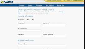 
							         Business Portal - VARTA® automotive batteries								  
							    