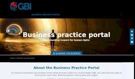 
							         Business practice portal | Global Business Initiative								  
							    