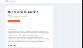 
							         Business Process mining - ScholarshipPortal								  
							    