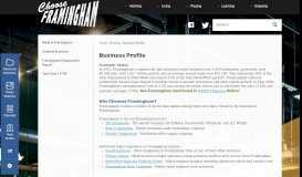 
							         Business Profile | Choose Framingham, MA - Official Website								  
							    