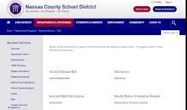 
							         Business Services / Bids - Nassau County School District								  
							    