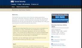 
							         Business Services Online - Social Security								  
							    